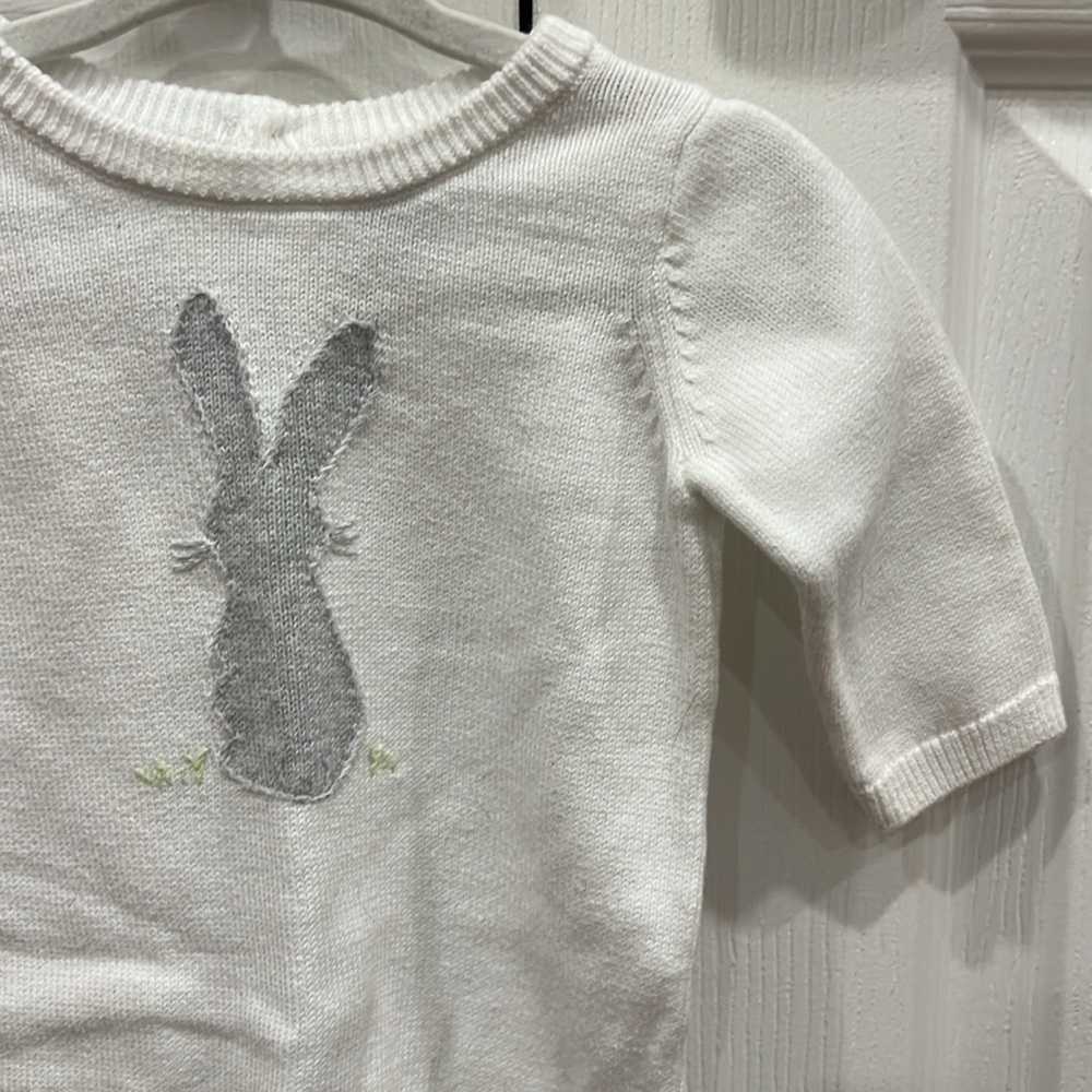 Janie and Jack Bunny Rabbit Sweater One Piece Baby Size 0-3 Months Easter Spring - Picture 2 of 10